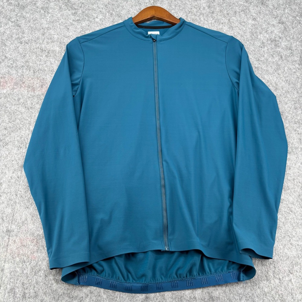 Unbranded Teal Blue Long Sleeve Cycling Jersey Full Zip 3XL Women Road Bike Top